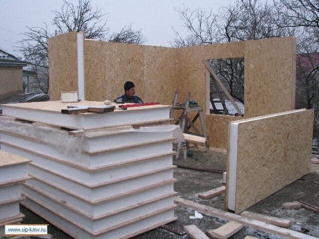 Фото строительства домов из СИП панелей
